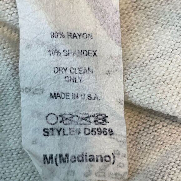 Y2K LVL X Sweater Cream Multi Knit Graphic Print Tattoo Long Sleeve Tunic M - Picture 7 of 7